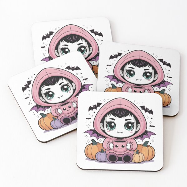 Item preview, Kawaii Vampire Halloween Design – Cute Pink Hoodie Bat & Pumpkin Art for Spooky Season Fans designed and sold by GemBob Creations.