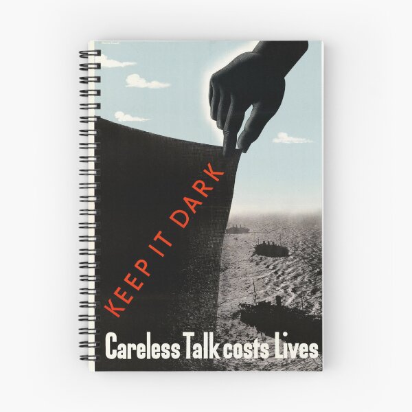 Item preview, WWII Propaganda Poster | Keep It Dark | Careless Talk Costs Lives | Secrecy & Security Art | Vintage Military Print designed and sold by artofuniverse.
