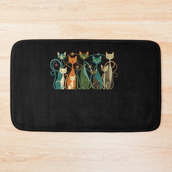Item preview, Vintage Retro Mid-Century Modern Look Cats 50s 60s Style  designed and sold by cawtoon.