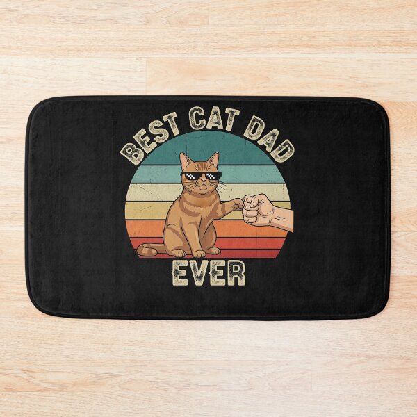 Item preview, Vintage Best Cat Dad Ever Bump Fist father's day Cat Daddy  designed and sold by cawtoon.