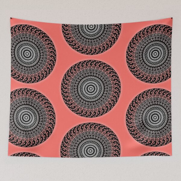 Item preview, Indian chakra flower of Life mandala inspired sacred geometry traditional pattern designed and sold by DivineMandala.