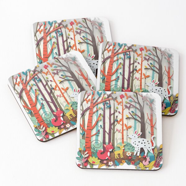 Item preview, Forest Creatures Paper Collage Art designed and sold by sharon1210.
