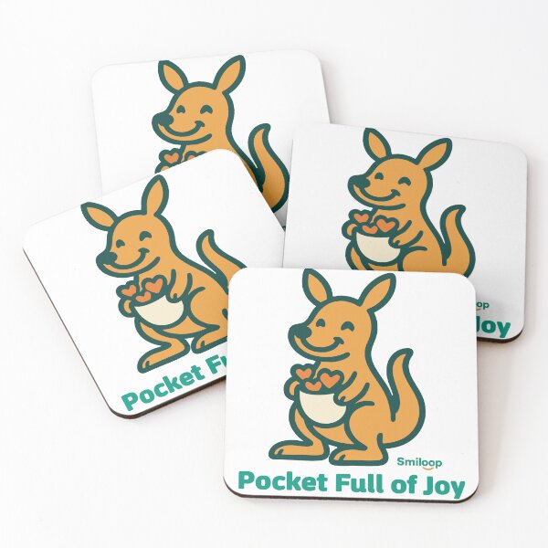 Item preview, Pocket Full of Joy – Cute Kangaroo with Heart Design | Smiloop Style Animal Mascot designed and sold by Smiloop Kivivi.