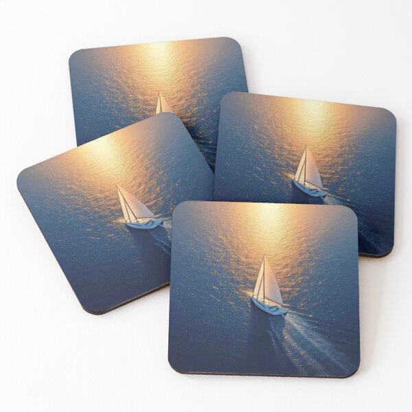 Item preview, Beautiful artwork of solitary sail in the ocean embrace  designed and sold by NivyasArtistry.