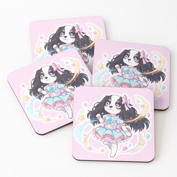 Item preview, Sparkly Kawaii Cavalier King Charles in Dress designed and sold by puppypastel.