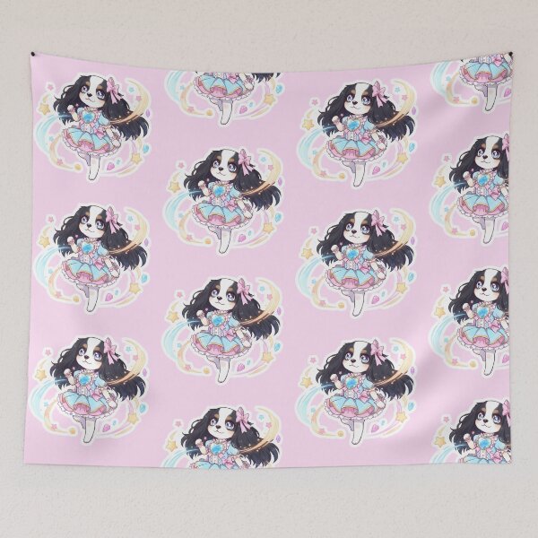 Item preview, Sparkly Kawaii Cavalier King Charles in Dress designed and sold by puppypastel.