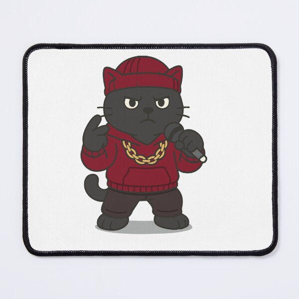 Item preview, Cool Rapper Cat in Red Hoodie designed and sold by PierrelyHO.