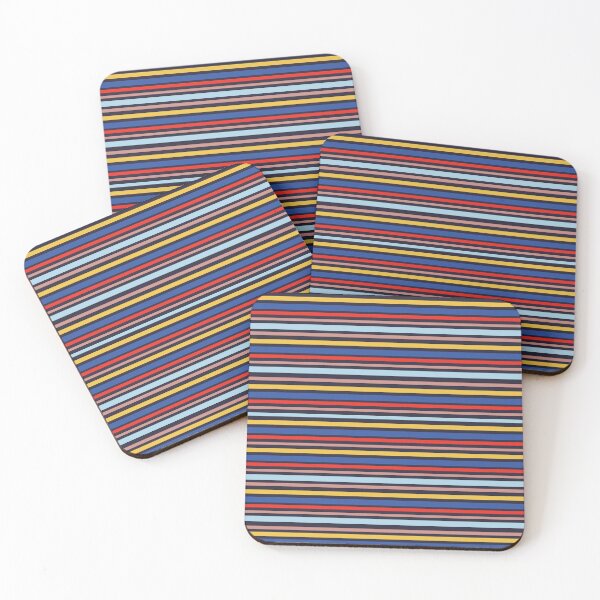 Item preview, Vintage color strip vector seamless repeat pattern designed and sold by Retro Street Studios.