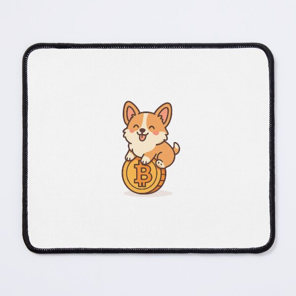 Item preview, Cute Corgi Playing on Bitcoin designed and sold by fur-S2-love.