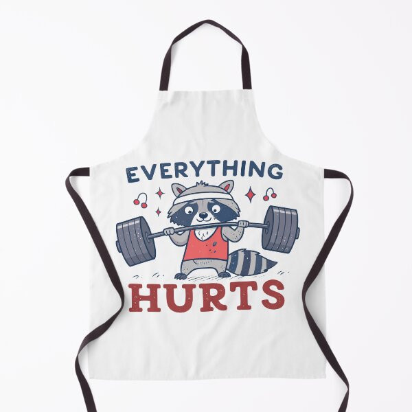 Artikelvorschau, Minimalist Raccoon Weightlifting – Alles tut weh Fitness Meme entworfen und verkauft von VividOrganica.