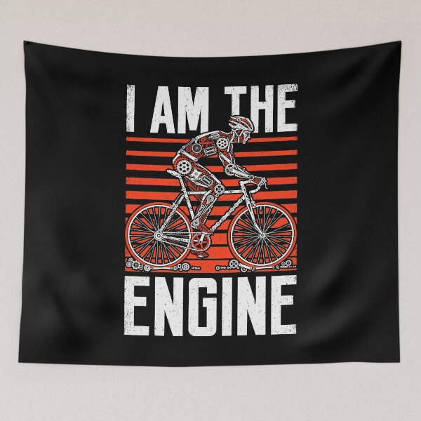 Item preview, Cycling Cyclist I Am The Engine Bicycle Parts Bicyclist designed and sold by GrandeDuc.