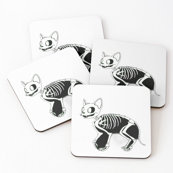 Item preview, Glow-in-the-Dark Skeletal Cat Illustration designed and sold by sharon1210.