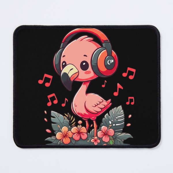 Item preview, Funny Chibi DJ Flamingo – Cute Kawaii Animal Music Design designed and sold by ColorSplash123.