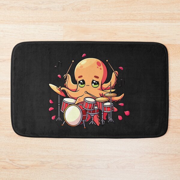 Item preview, Funny Chibi Drummer Octopus – Cute Kawaii Animal Music Design designed and sold by ColorSplash123.
