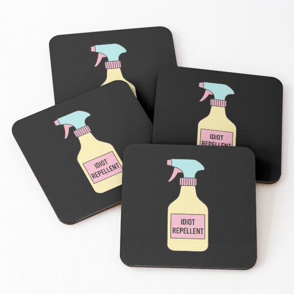 Item preview, Idiot Repellent Spray Bottle – Funny Cartoon Pastel Design designed and sold by zerastore.