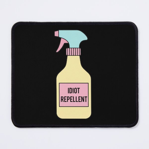 Item preview, Idiot Repellent Spray Bottle – Funny Cartoon Pastel Design designed and sold by zerastore.