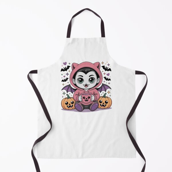 Item preview, Kawaii Vampire Halloween Design – Cute Chibi Vampire in Pink Hoodie with Pumpkins & Bats designed and sold by GemBob Creations.
