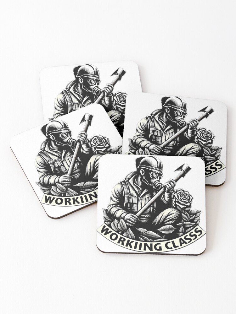 Thumbnail 1 of 5, Coasters (Set of 4), working class designed and sold by NCNGDESIGN.