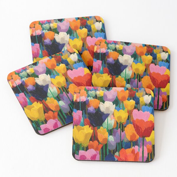 Item preview, Soft Pastel Tulips Artwork Romantic Floral Print designed and sold by AutoPopStudio.