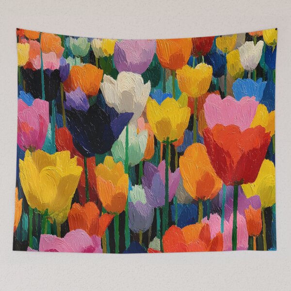 Item preview, Soft Pastel Tulips Artwork Romantic Floral Print designed and sold by AutoPopStudio.