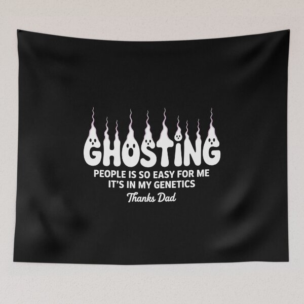 Item preview, Ghosting People is so Easy for me It's in My Genetics - Funny Halloween Gift for Sarcasm and Dark Humor Fans. designed and sold by ZyziowskyArt.