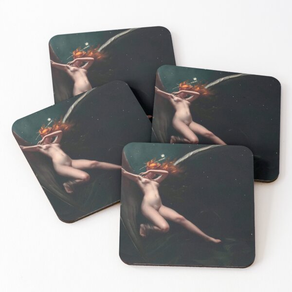 Item preview, Fairy Under a Starry Sky by Luis Ricardo Falero – Ethereal Night Fantasy Art designed and sold by PureVintageLove.