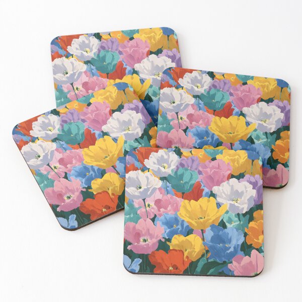 Item preview, Garden Tulips Painting Bright and Cheerful Art designed and sold by AutoPopStudio.