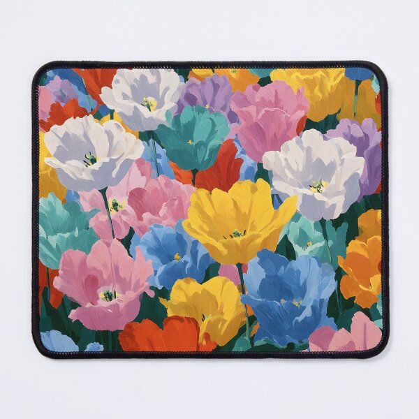 Item preview, Garden Tulips Painting Bright and Cheerful Art designed and sold by AutoPopStudio.