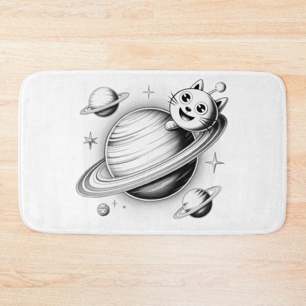 Item preview, Cosmic Kitty Black and White Design designed and sold by ArtQueen777.