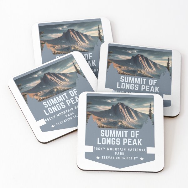 Item preview, Summit of Longs Peak – Rocky Mountain National Park Elevation Badge designed and sold by ActiveOutdoorLiving.