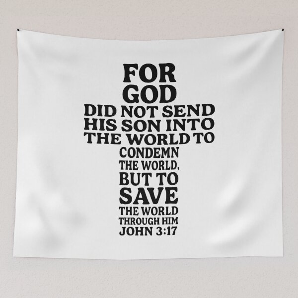 Item preview, John 3:17 For God Send His Son To Save The World Through Him designed and sold by plushism.