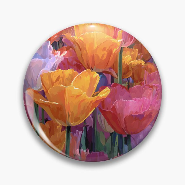 Item preview, Pink and White Tulips Painting Botanical Wall Art designed and sold by AutoPopStudio.