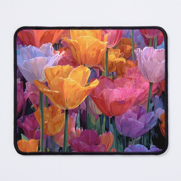 Item preview, Pink and White Tulips Painting Botanical Wall Art designed and sold by AutoPopStudio.