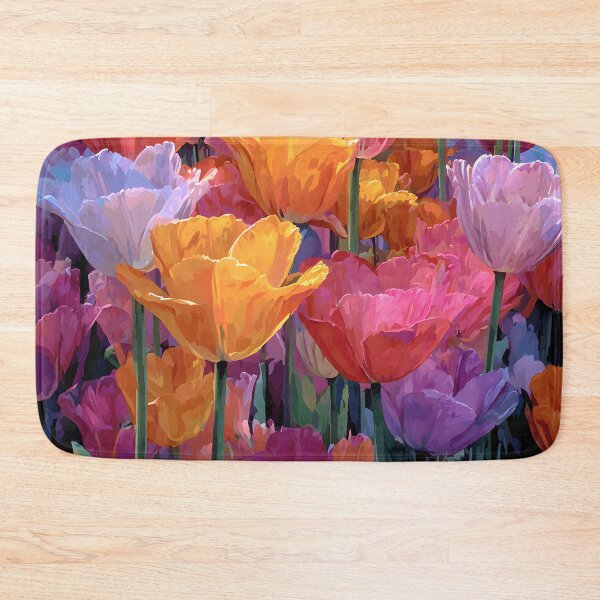 Item preview, Pink and White Tulips Painting Botanical Wall Art designed and sold by AutoPopStudio.