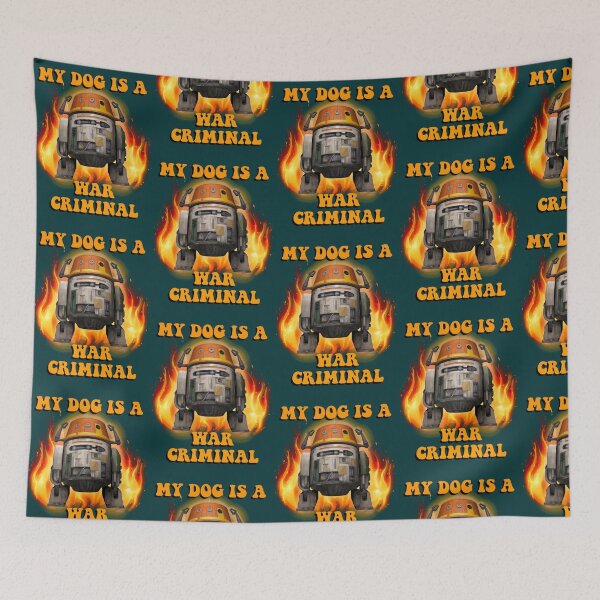 Item preview, My Dog Is A War Criminal Chopper designed and sold by samuevicent.