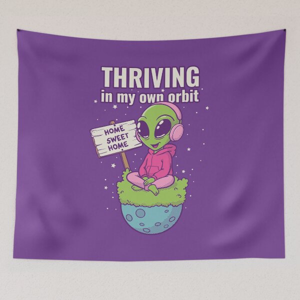 Item preview, Thriving in My Own Orbit – Neurodivergent Alien designed and sold by boozkova-vorona.