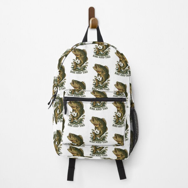 Artikelvorschau, Tasche und Tag Bass Angeln, Vintage Sailor Jerry Kunstwerk entworfen und verkauft von Ali Kiwan Photo and Desgin .