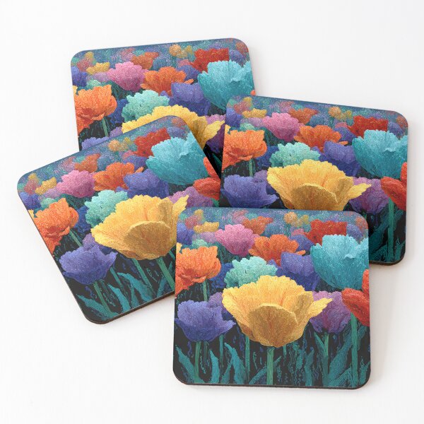 Item preview, Serene Tulips Painting Elegant Botanical Artwork designed and sold by AutoPopStudio.