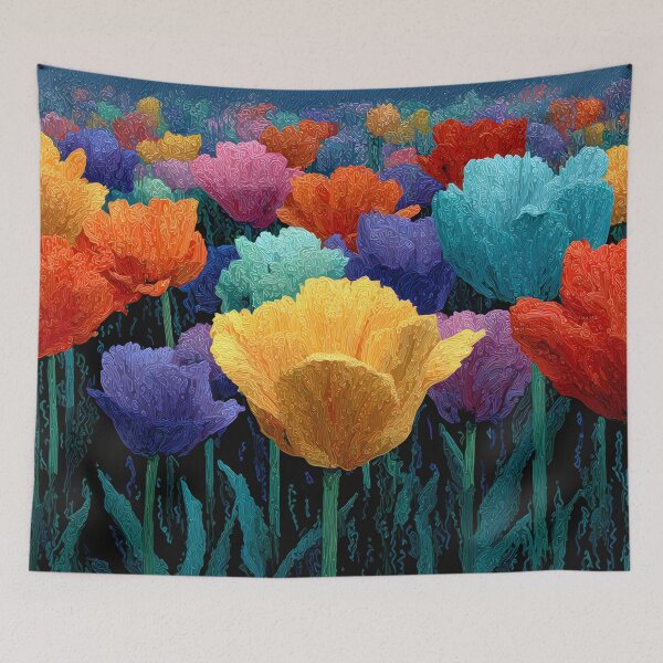 Item preview, Serene Tulips Painting Elegant Botanical Artwork designed and sold by AutoPopStudio.