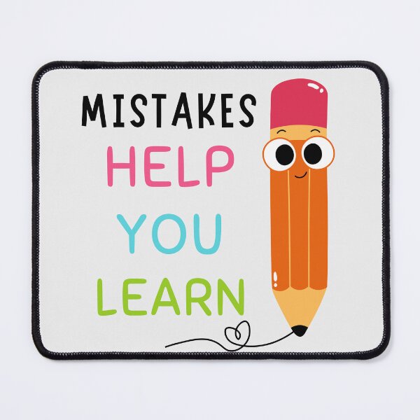 Aperçu de l'œuvre Inspiration crayon mignon – Les erreurs vous aident à apprendre créée et vendue par DearPrint.