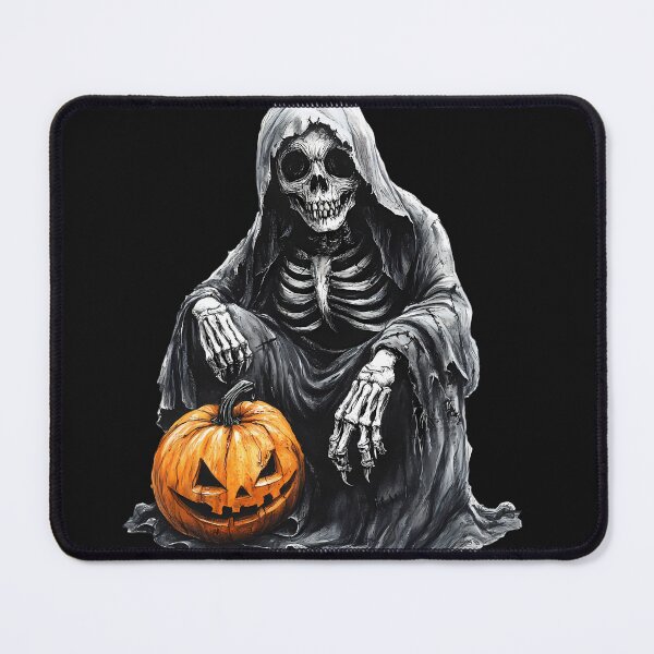 Item preview, Spooky Skeleton with Halloween Pumpkin designed and sold by designwiss.