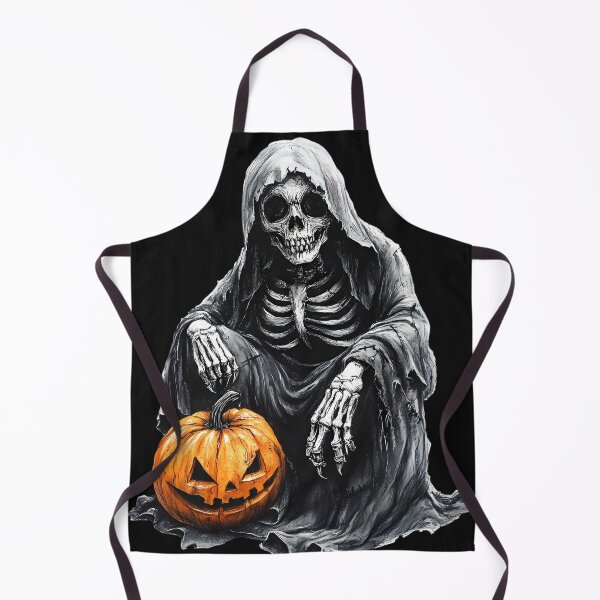 Item preview, Spooky Skeleton with Halloween Pumpkin designed and sold by designwiss.