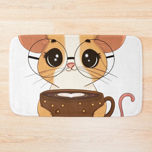 Item preview, Squeak & Sip: Tiny Coffee Mouse designed and sold by Iqrapixels.