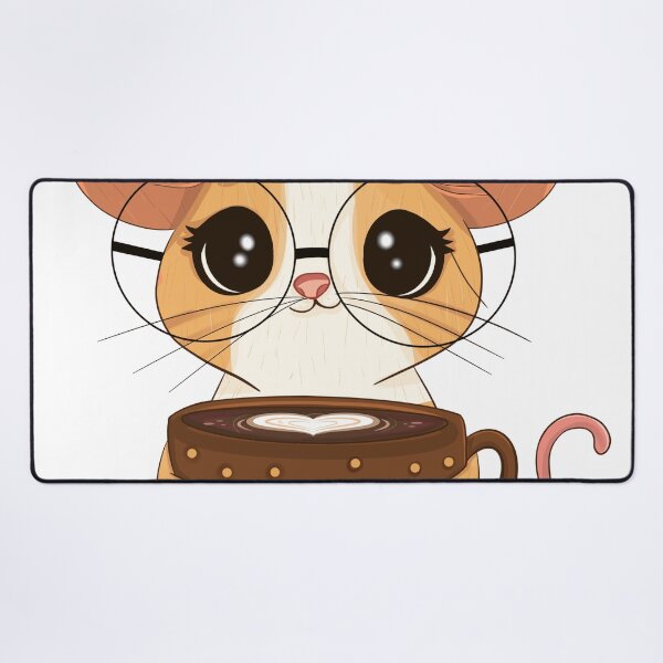 Item preview, Squeak & Sip: Tiny Coffee Mouse designed and sold by Iqrapixels.