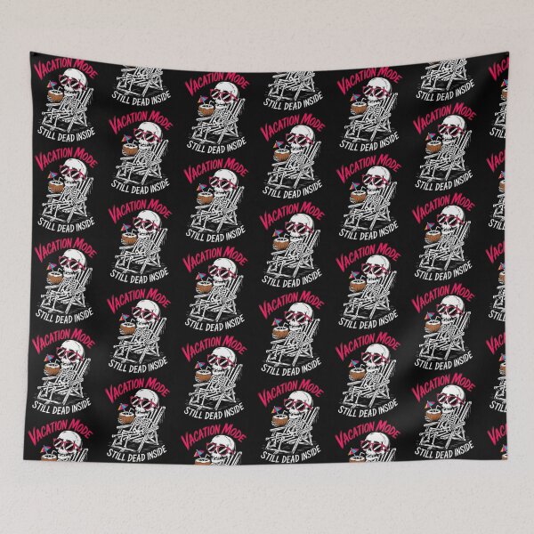 Item preview, Vacation Mode Halloween Skeleton – Dark Humor Retro Beach Design designed and sold by Taans-Creation.
