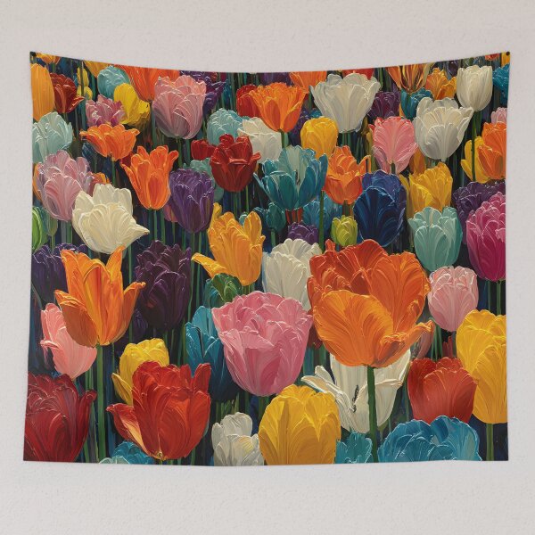 Item preview, Fresh Bloom Tulips Painting Floral Fine Art designed and sold by AutoPopStudio.