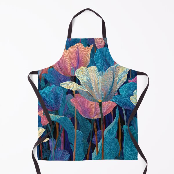 Item preview, Purple and Blue Tulips Painting Bold Artwork designed and sold by AutoPopStudio.