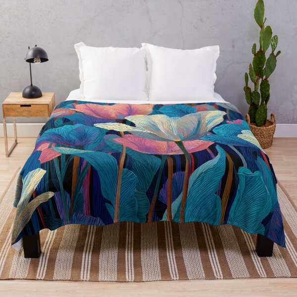 Item preview, Purple and Blue Tulips Painting Bold Artwork designed and sold by AutoPopStudio.