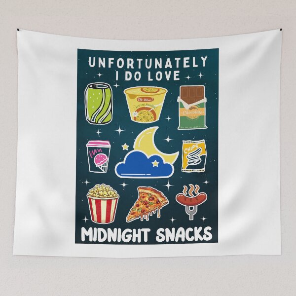 Item preview, Unfortunately I do love Midnight Snacks | Midnight Snack Food Lover Illustration designed and sold by DesignDazzles.