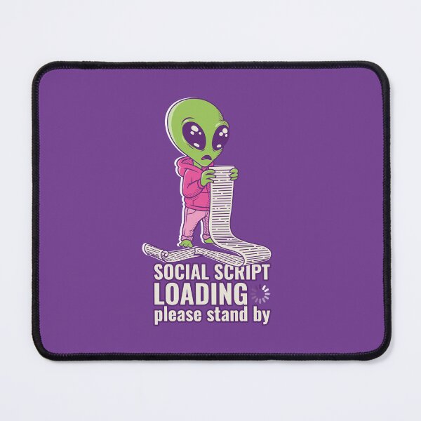 Item preview, Social Script Loading – Autistic Humor Alien designed and sold by boozkova-vorona.